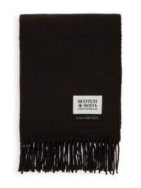 Alternative view of Scotch & Soda 169440: Woven 100% virgin wool plain scarf- Charcoal