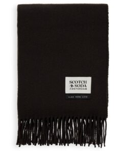 Alternative view of Scotch & Soda 169440: Woven 100% virgin wool plain scarf- Charcoal
