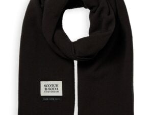 Scotch & Soda 169440: Woven 100% virgin wool plain scarf- Charcoal