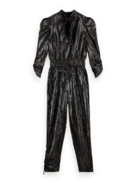 Alternative view of Scotch & Soda 169622 :  Gathered silver jumpsuit Silver Metallic