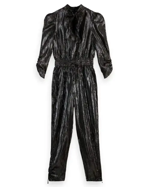 Alternative view of Scotch & Soda 169622 :  Gathered silver jumpsuit Silver Metallic