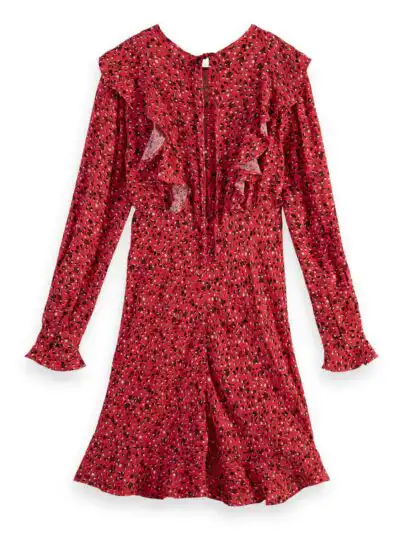 Alternative view of Scotch & Soda 169624 :  Ruffled long-sleeved mini dress