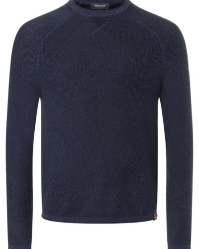 Alternative view of Timezone : Spiral Knit Crewneck Navy