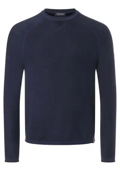 Alternative view of Timezone : Spiral Knit Crewneck Navy