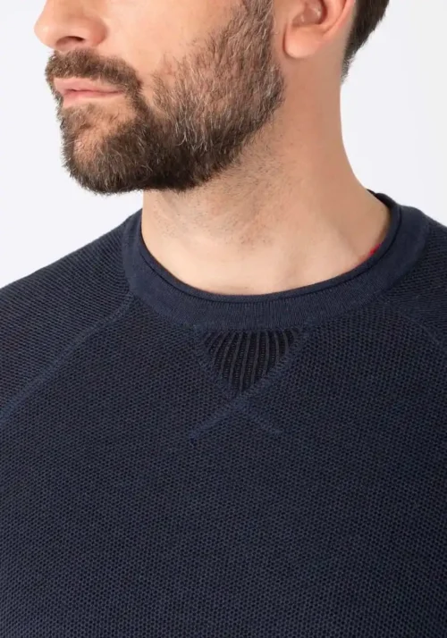 Timezone : Spiral Knit Crewneck Navy - Image 3