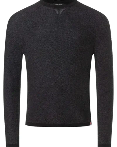 Alternative view of Timezone : Spiral Knit Crewneck Black