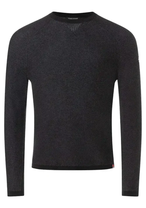 Alternative view of Timezone : Spiral Knit Crewneck Black