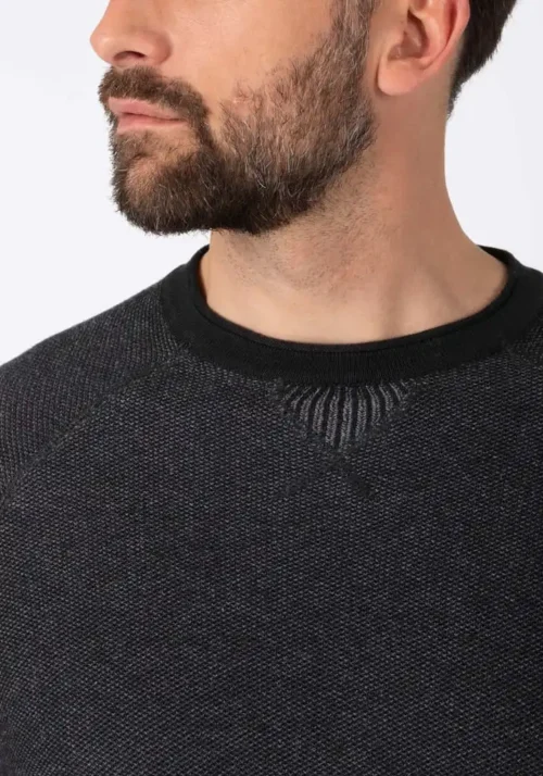 Timezone : Spiral Knit Crewneck Black image1