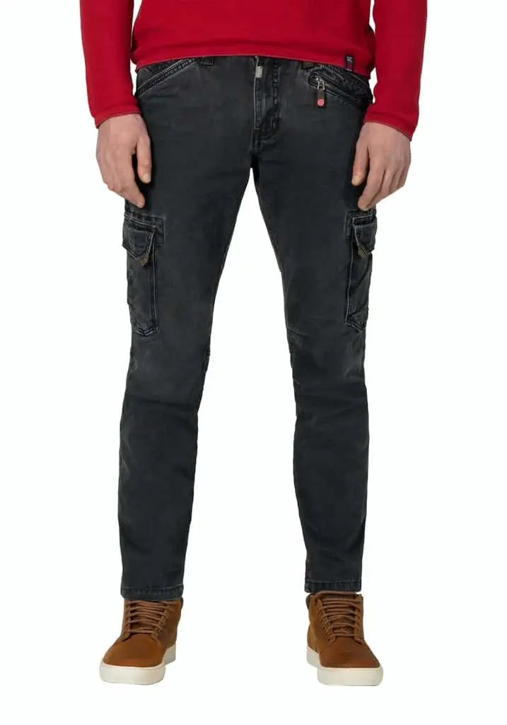 Timezone Jeans Uomo Modello Clay 3983 - Urban Indigo Cargo Worker - Comfort Fit Con Tasche