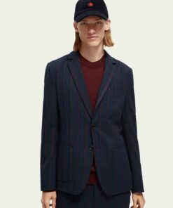 Scotch & Soda 169038 :  Yarn-dyed single-breasted blazer