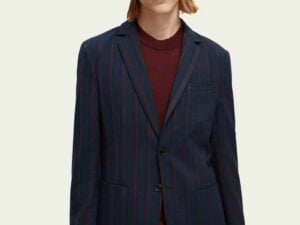 Scotch & Soda 169038 :  Yarn-dyed single-breasted blazer
