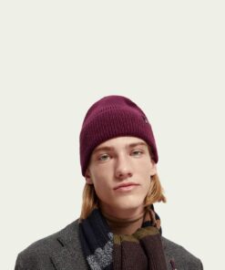 Alternative view of Scotch & Soda 169448 : Unisex rib knit beanie Beetroot