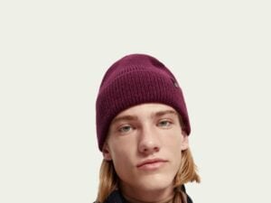 Scotch & Soda 169448 : Unisex rib knit beanie Beetroot