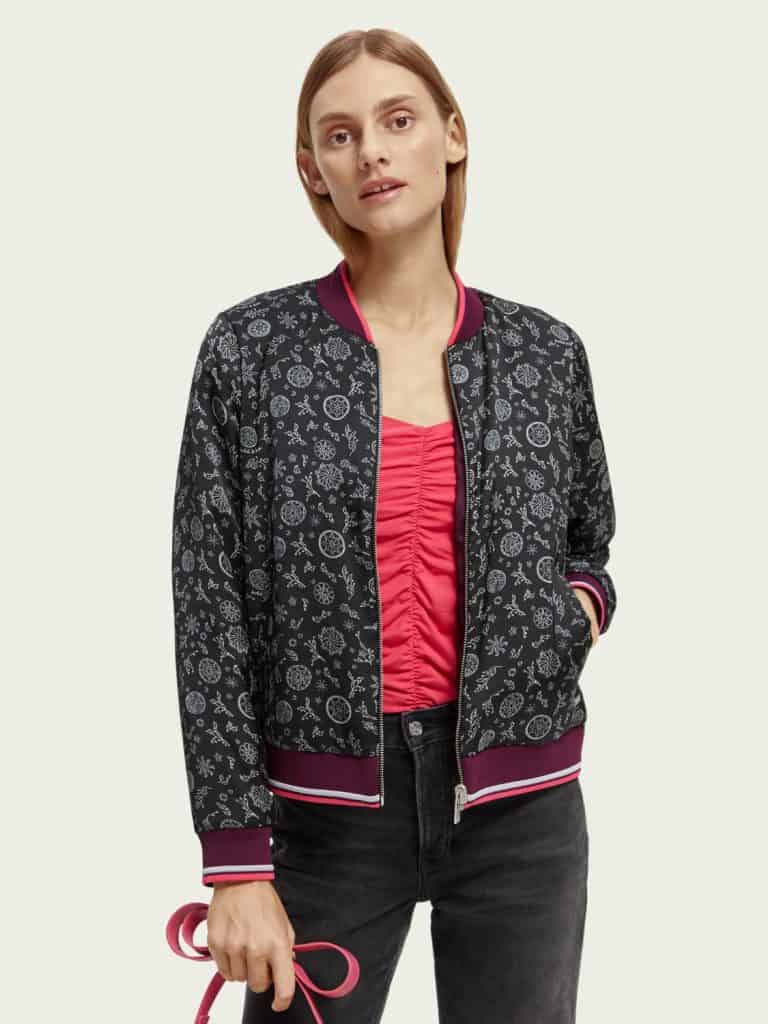 Scotch & Soda 171326 : Printed reversible padded bomber jacket  Planetary Icons - Image 2