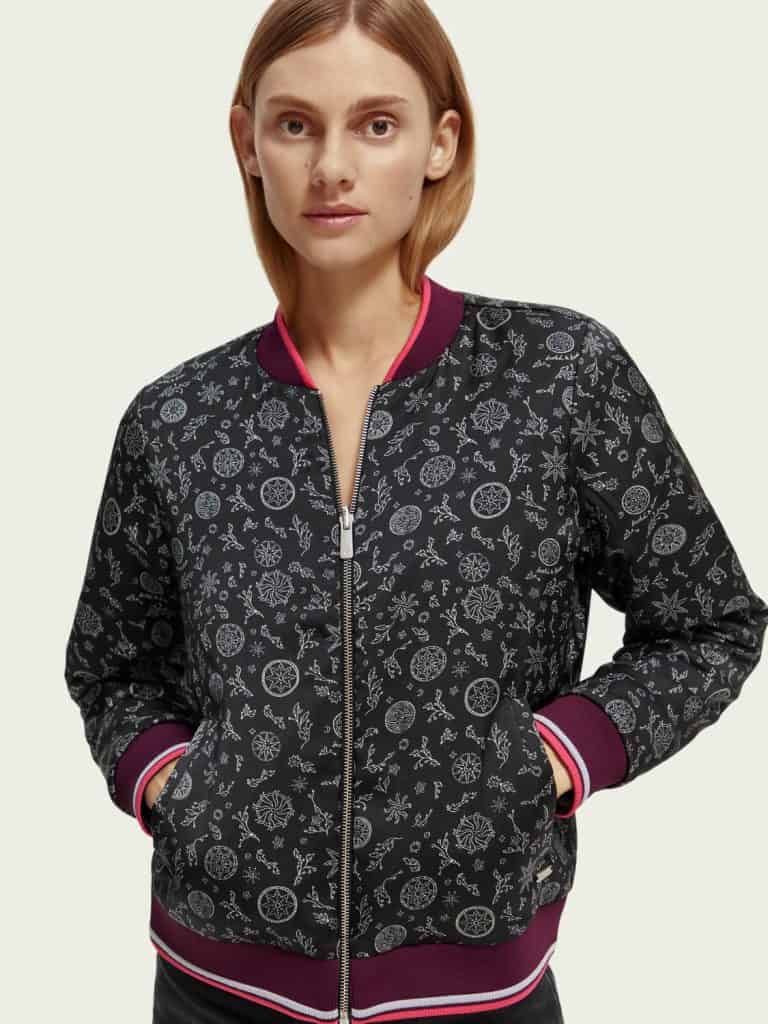 Scotch & Soda 171326 : Printed reversible padded bomber jacket  Planetary Icons - Image 3