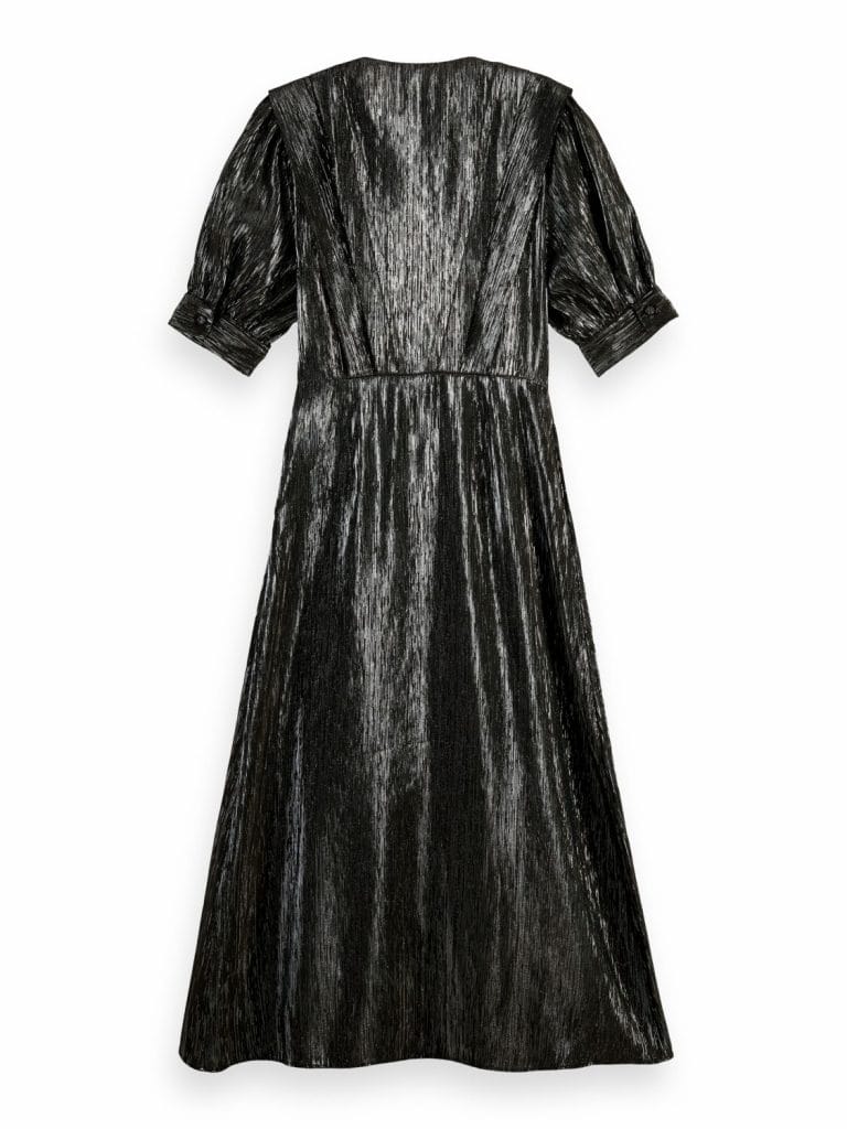 Scotch & Soda 168926 :  Silver short-sleeved midi dress - Image 3