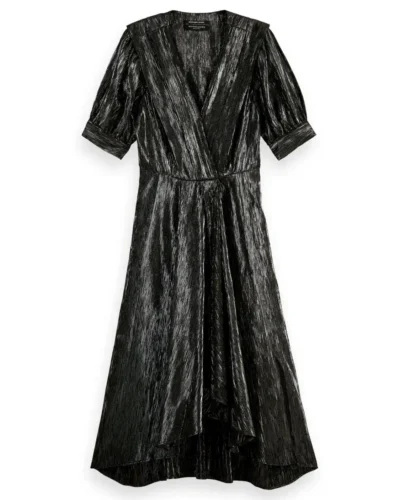 Alternative view of Scotch & Soda 168926 :  Silver short-sleeved midi dress