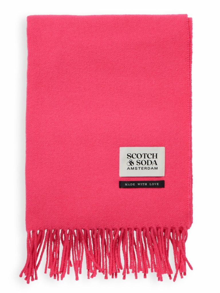 Scotch & Soda 169440: Woven 100% virgin wool plain scarf- Love Potion - Image 2