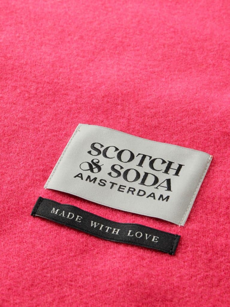 Scotch & Soda 169440: Woven 100% virgin wool plain scarf- Love Potion - Image 3