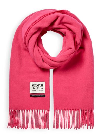 Scotch & Soda 169440: Woven 100% virgin wool plain scarf- Love Potion