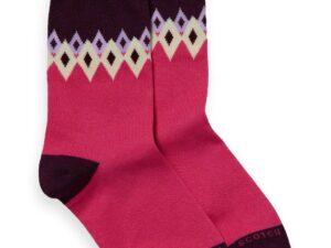Scotch & Soda 169557:  Festive jacquard socks - Fair Isle Hot Flame