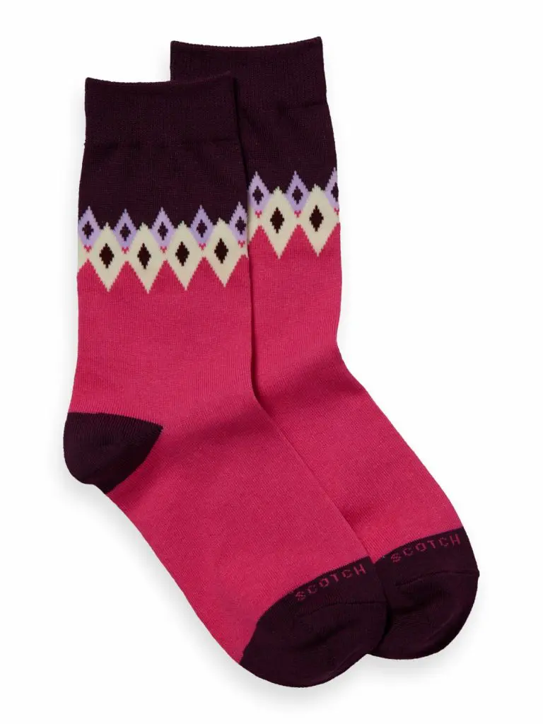 Scotch & Soda 169557:  Festive jacquard socks - Fair Isle Hot Flame