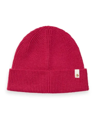 Scotch & Soda 169448 : Unisex rib knit beanie Love Potion