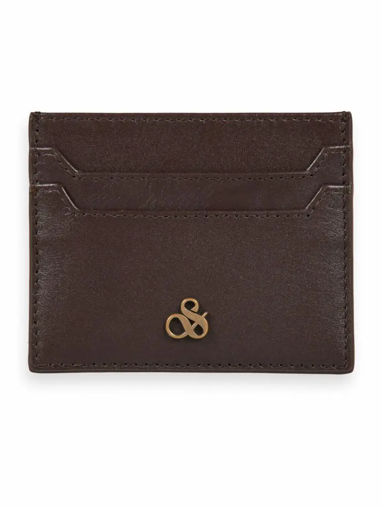 Scotch & Soda 169461: Leather cardholder Earth