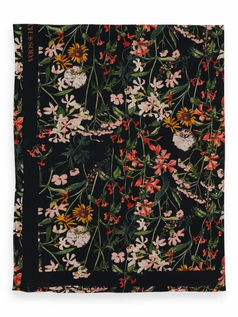 Scotch & Soda 169502 : Printed scarf Meadow Deep Raspberry - Image 3