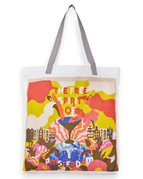 Scotch & Soda 169451  Unisex printed canvas tote