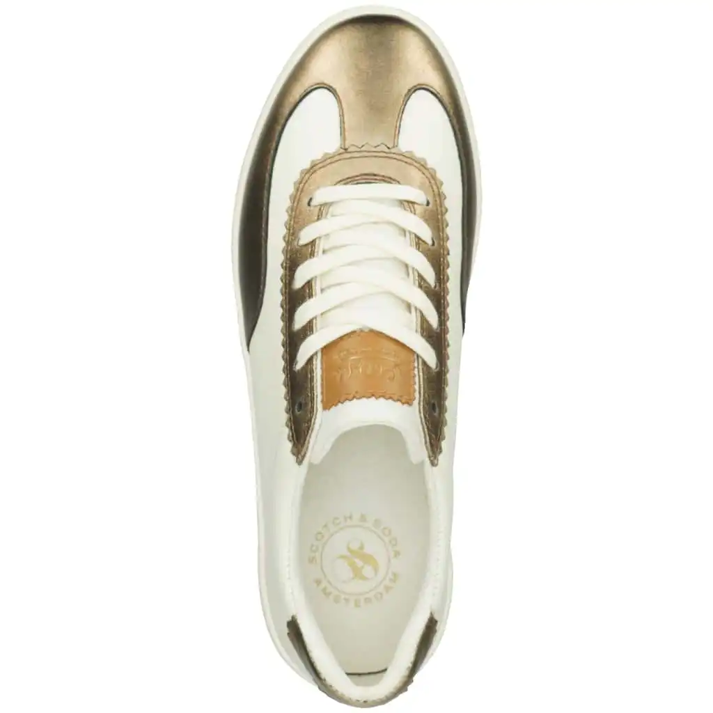 Scotch & Soda 25731498 : Plakka Sneaker White/Gold - Image 5