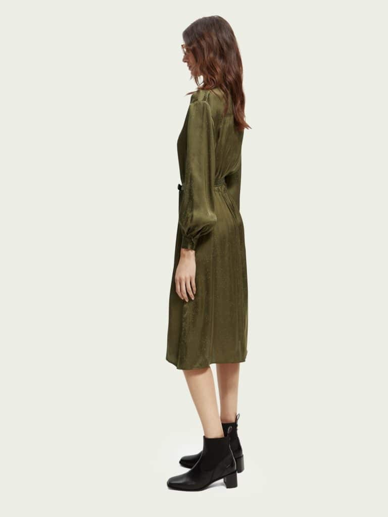 Scotch & Soda 168917 :  Long-sleeved shirt dress - Dark olive - Image 4