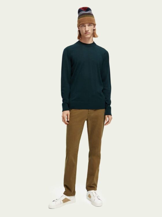 Scotch & Soda 169251 : Merino wool crewneck sweater Space green - Image 6