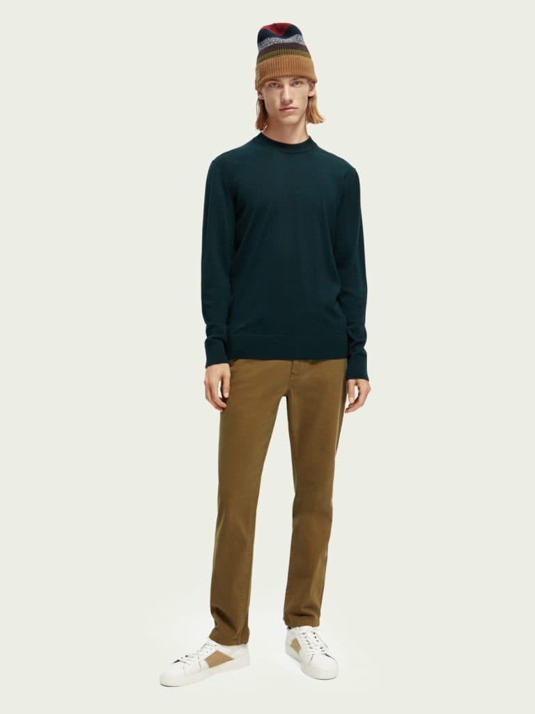 Scotch & Soda 169251 : Merino wool crewneck sweater Space green - Image 6
