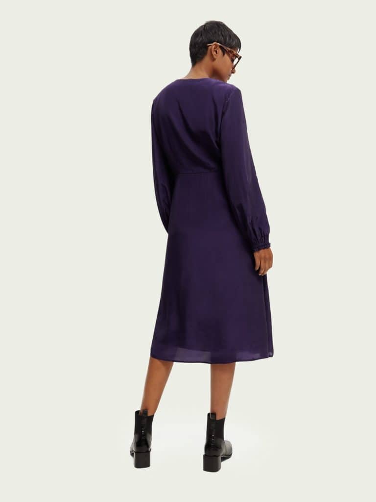 Scotch & Soda 169288 :  Long-sleeved V-neck belted midi dress - Image 3