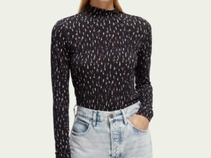 Scotch & Soda 169644 : Slim fit printed long-sleeved T-shirt