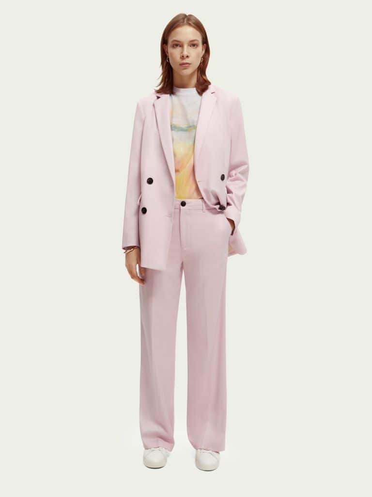 Scotch & Soda 172085 : Double-breasted tailored blazer, Lavender - Image 4