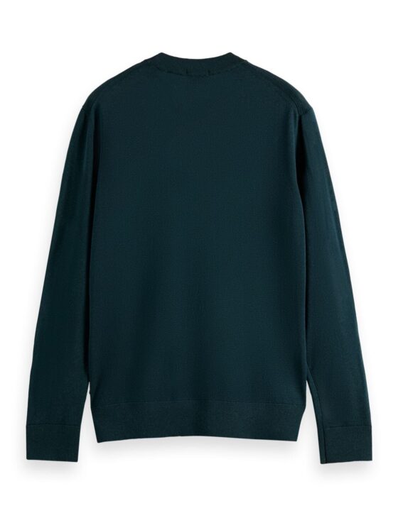 Scotch & Soda 169251 : Merino wool crewneck sweater Space green - Image 3