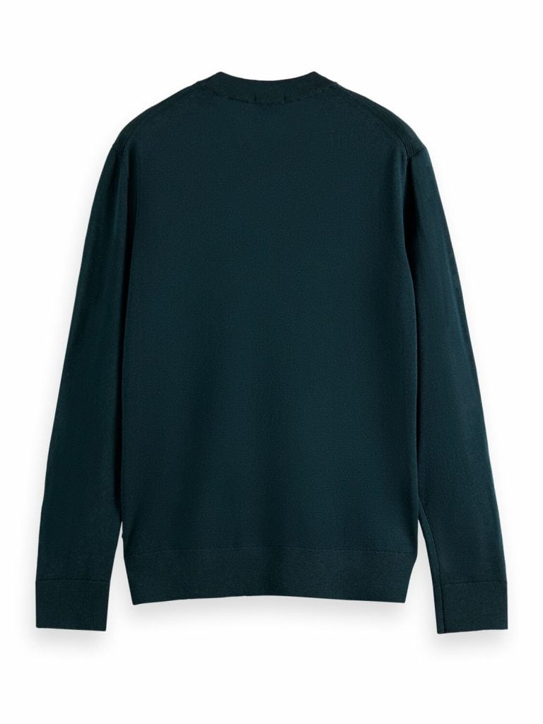 Scotch & Soda 169251 : Merino wool crewneck sweater Space green - Image 3