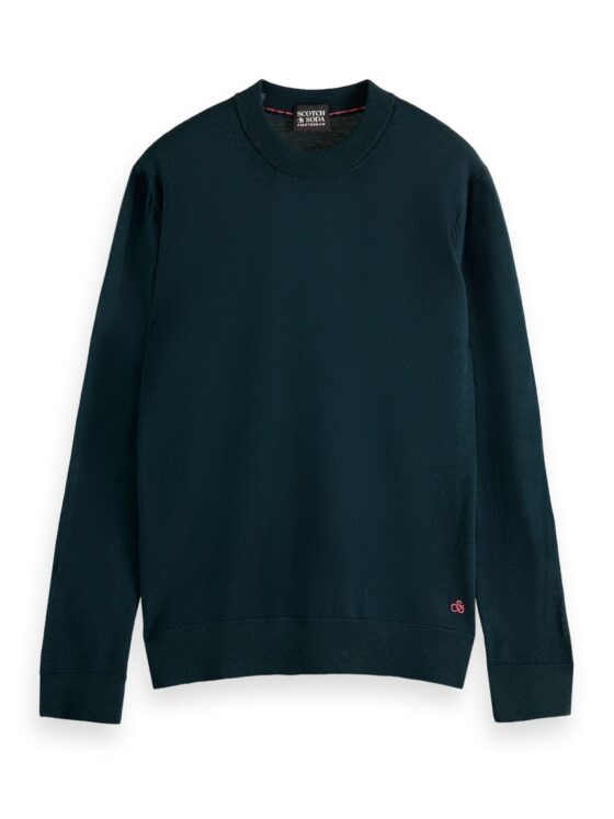 Scotch & Soda 169251 : Merino wool crewneck sweater Space green - Image 2