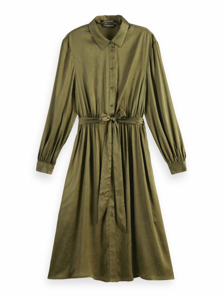 Scotch & Soda 168917 :  Long-sleeved shirt dress - Dark olive - Image 2