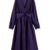 Scotch & Soda 169288 :  Long-sleeved V-neck belted midi dress - Image 2