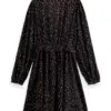 Scotch & Soda 172092 :  Long-sleeved printed V-neck mini dress Ikat rain - Image 4