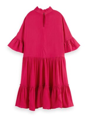 Scotch & Soda 170961 : Ruffle-sleeved tiered mini dress Cherry pie image2