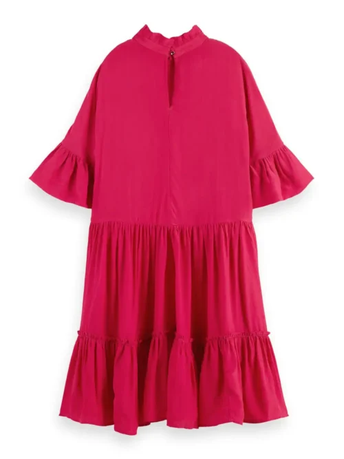 Scotch & Soda 170961 : Ruffle-sleeved tiered mini dress Cherry pie image2