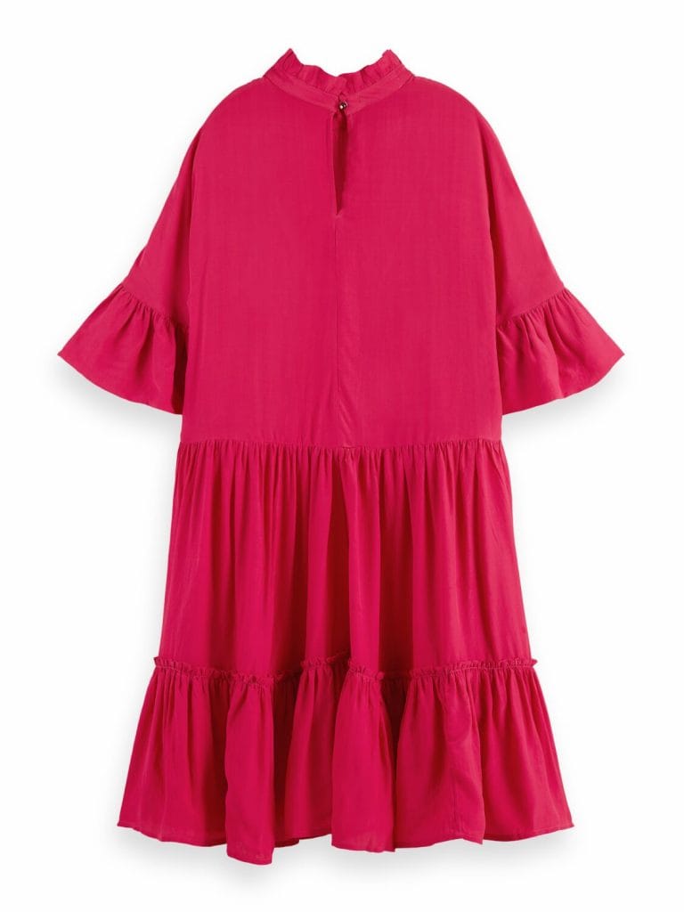 Scotch & Soda 170961 :  Ruffle-sleeved tiered mini dress Cherry pie - Image 4