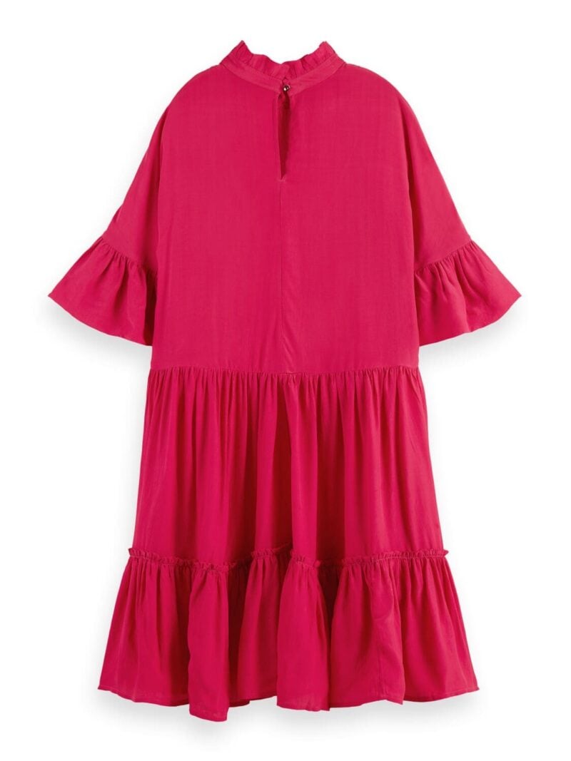 Scotch & Soda 170961 :  Ruffle-sleeved tiered mini dress Cherry pie - Image 4