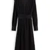 Scotch & Soda 170956 :  Long-sleeved belted V-neck midi dress Black - Image 5
