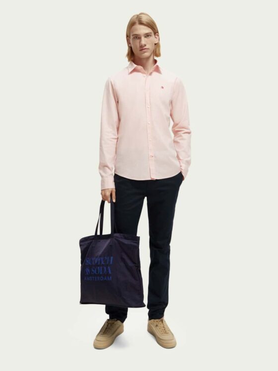 Scotch & Soda 169718  : Slim fit poplin shirt, Rose - Image 4