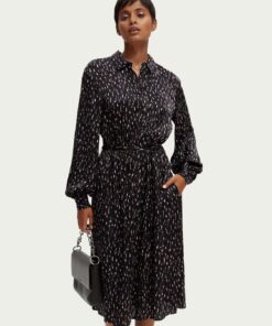 Scotch & Soda 170960 :  Relaxed fit printed midi jacquard shirt dress, Ikat rain